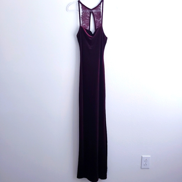 Lulu's Crazy Over You Burgundy Velvet Racerback Maxi Dress - Picture 2 of 10
